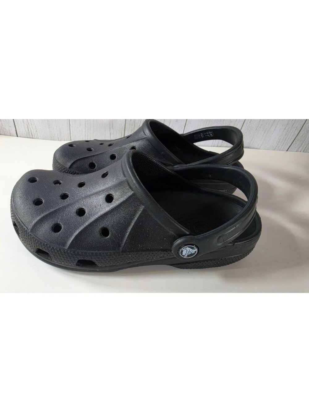 CROCS w7 m5 CLOGS BLACK SLIP ON WATERPROOF SANDALS SHOES COMFORT UNISEX SLIDES